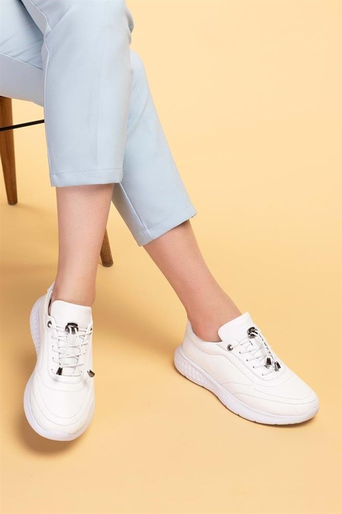 Modessa 110 Hakiki Deri Anatomik Kadın Sneakers Ayakkabı