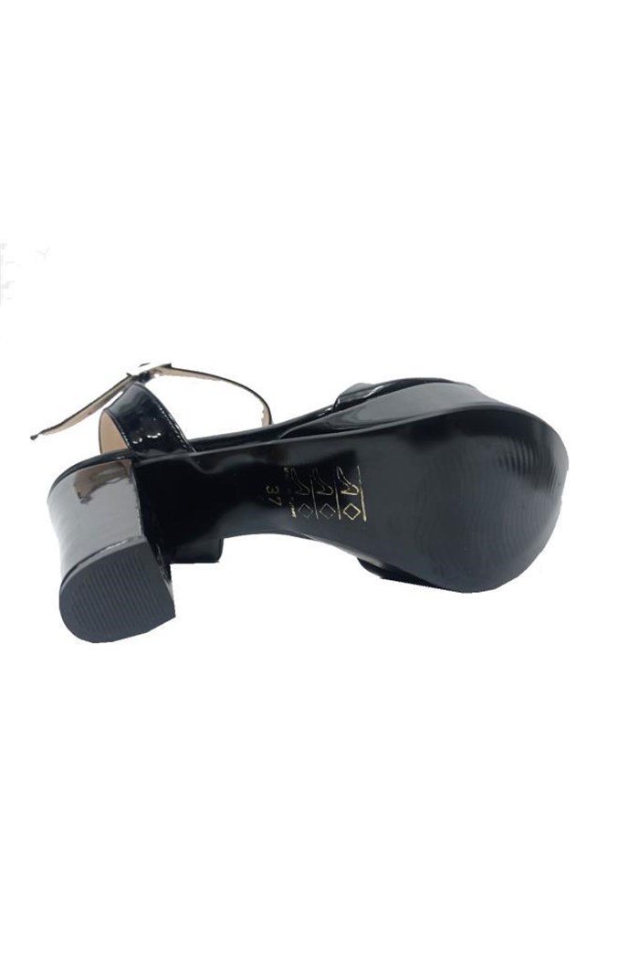 Narin 8024 Rugan 30mm Platform Topuklu Kadın Sandalet