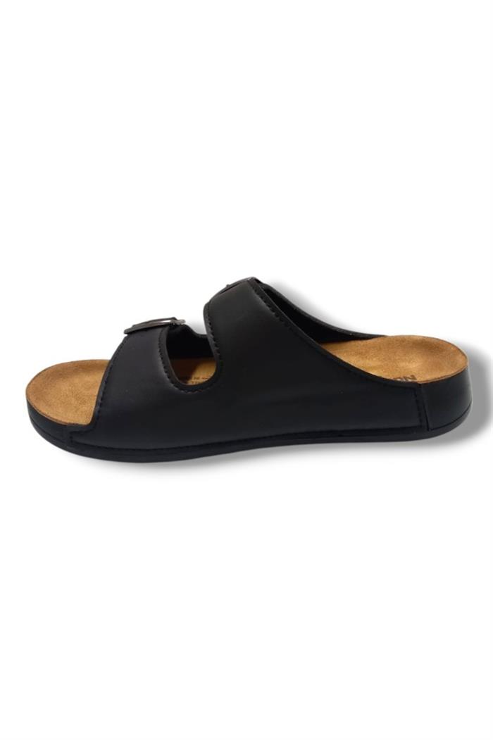 Naturela 15920-25 Deri Comfort Çift Bant Terlik 36-40