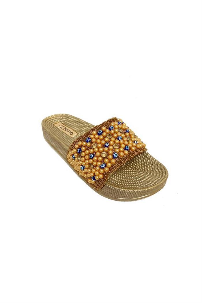 Pienn 20037-007 Anatomik Fashion Taşlı  Kadın Terlik