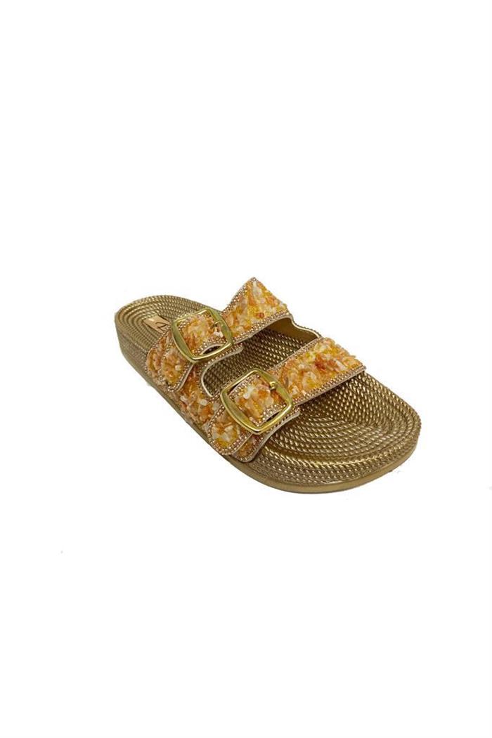 Pienn 20057-001 Anatomik Fashion Taşlı  Kadın Terlik