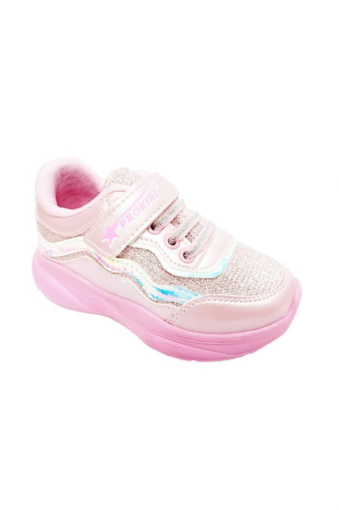 Pro Kids 2202-P Simli Deri Kız Çocuk Sneakers Ayakkabı