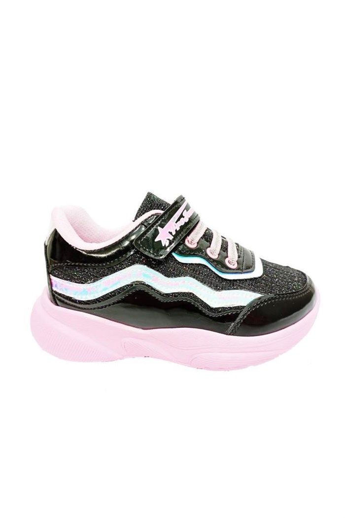 Pro Kids 2202-P Simli Deri Kız Çocuk Sneakers Ayakkabı