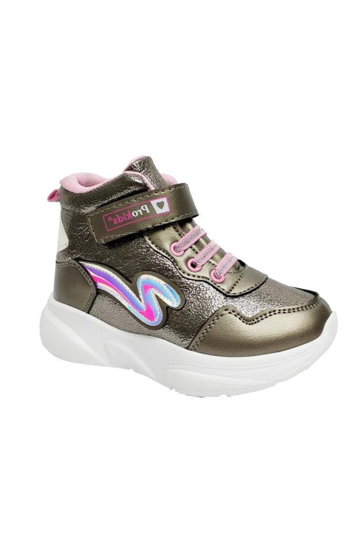 Pro Kids 2206-P Parlak Deri Kız Çocuk Sneakers Bot