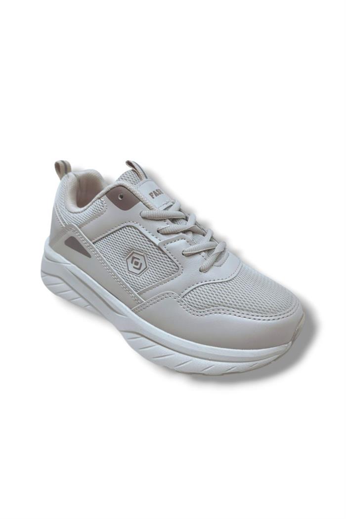 Queen Step 2110-25 Deri Anorak Anatomik Sneaker Bej Kahve 36-40