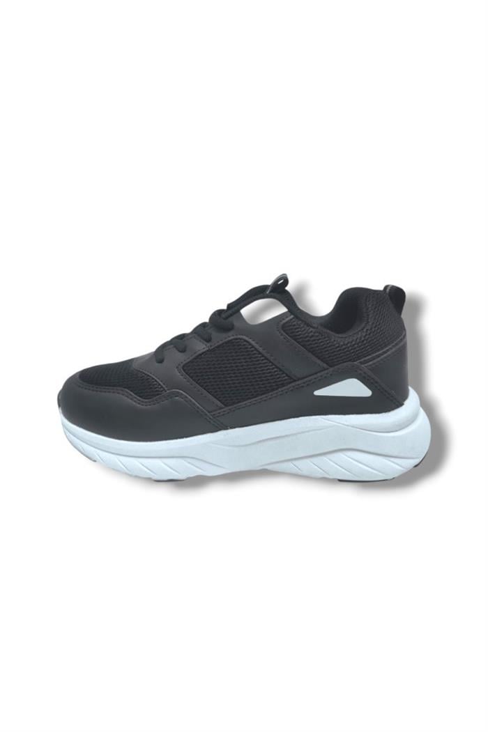 Queen Step 2110-25 Deri Anorak Anatomik Sneaker Siyah Beyaz 36-40