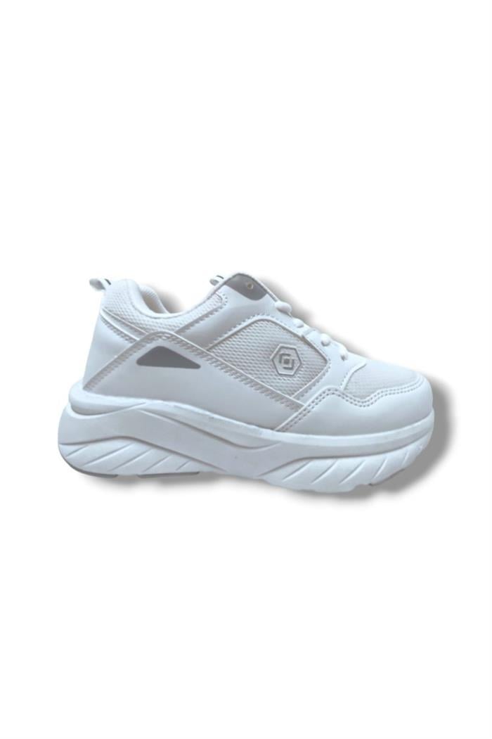 Queen Step 2110-25 Deri Anorak Anatomik Sneaker Beyaz Buz 36-40
