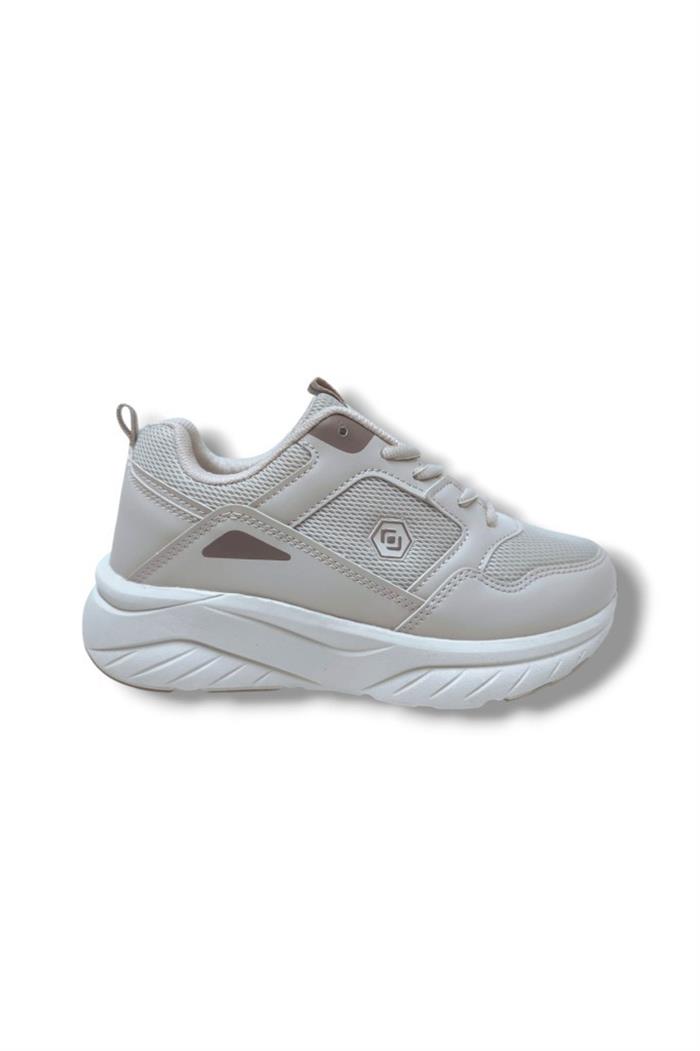 Queen Step 2110-25 Deri Anorak Anatomik Sneaker Bej Kahve 36-40