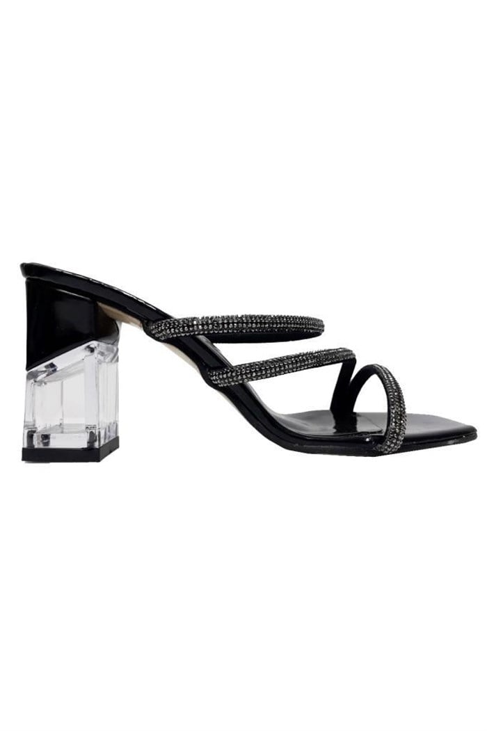 Rüya 8208-7 Şeffaf Topuk RuganTaşlı Fashion Kadın Terlik