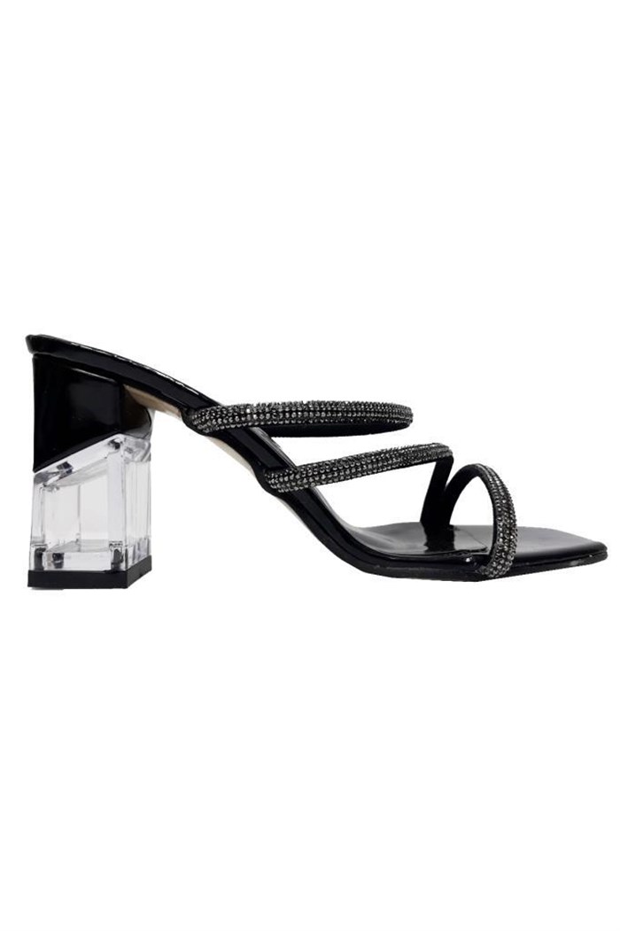 Rüya 8208-7 Şeffaf Topuk RuganTaşlı Fashion Kadın Terlik