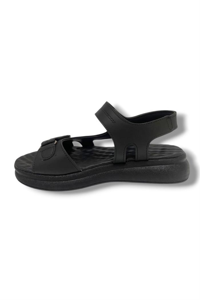 Şanzelize K401-25 Deri Anatomik Cırt Bantlı Kadın Sandalet