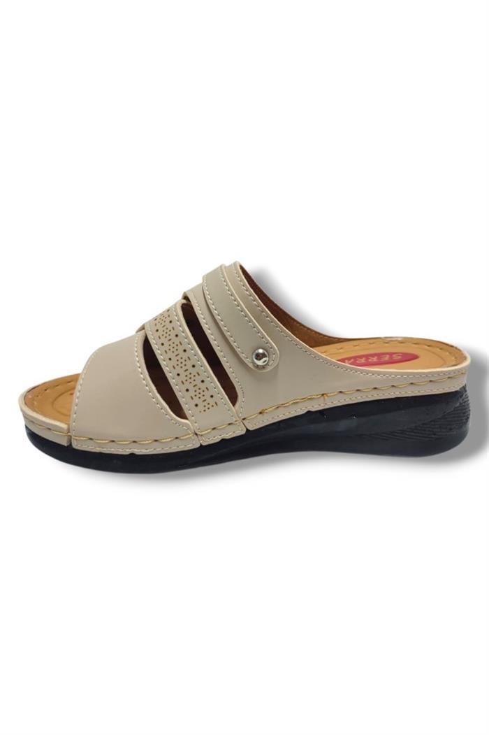 Serra 638-25 Anatomik Masaj Taban Fashion V Tokalı Kadın Terlik