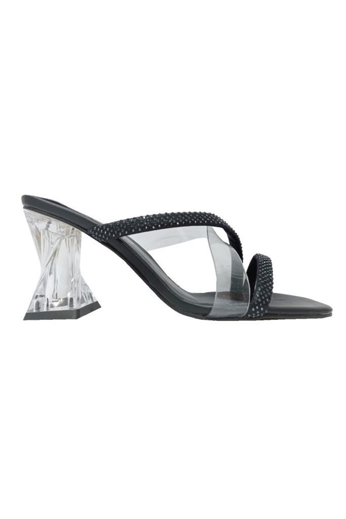 Shoes 103 Şeffaf  Uzun Topuklu Fashion Kadın Terlik