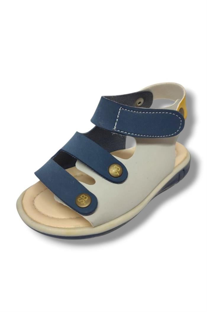Şirinbebe 1557-20 Anatomik Tek Cirtli Erkek Çocuk Sandalet Lacivert Gri 21-25