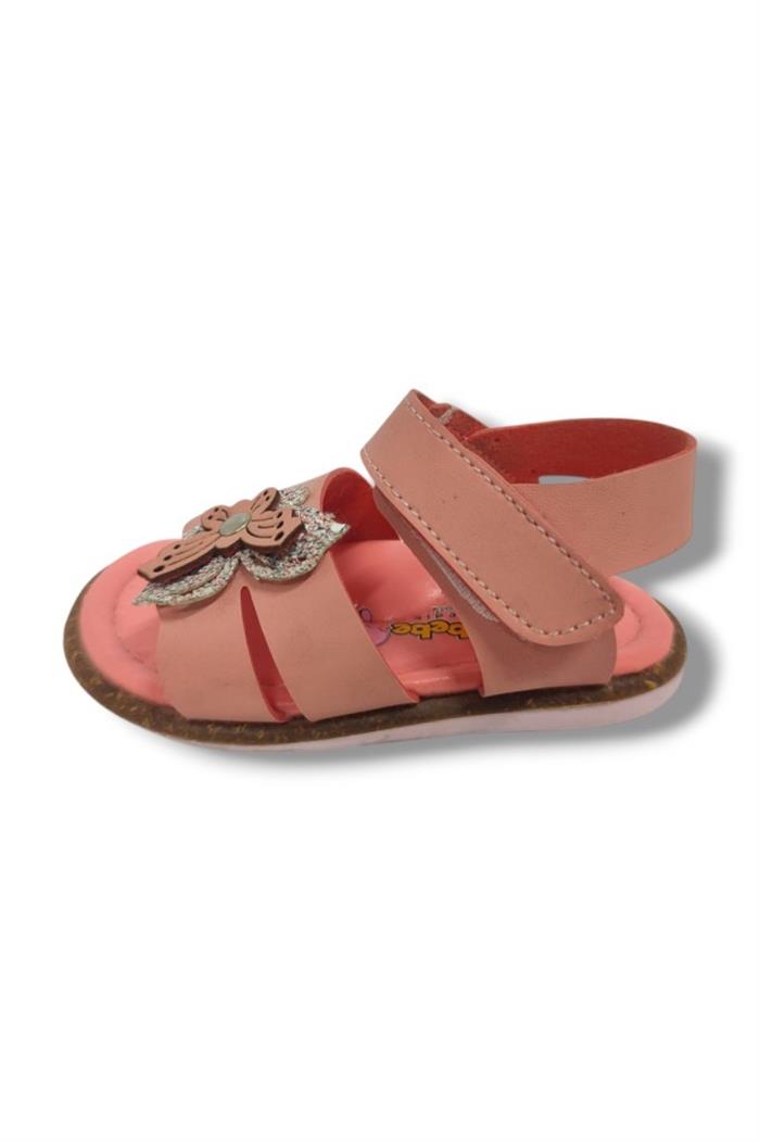 Şirinbebe 1570-20 Anatomik Kelebek Tokalı Cirtli Kız Çocuk Sandalet Pembe 21-25