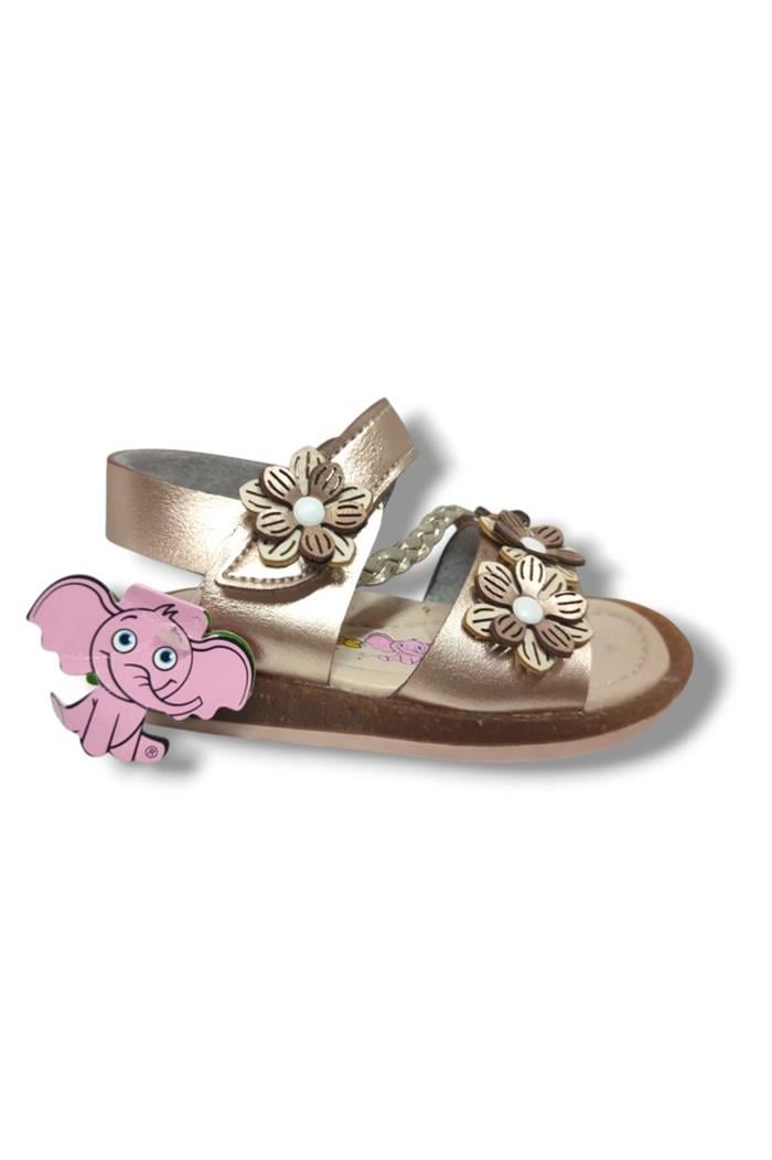 Şirinbebe 1604-20 Örgü Şerit Cırt Kız Çocuk Sandalet 18-20