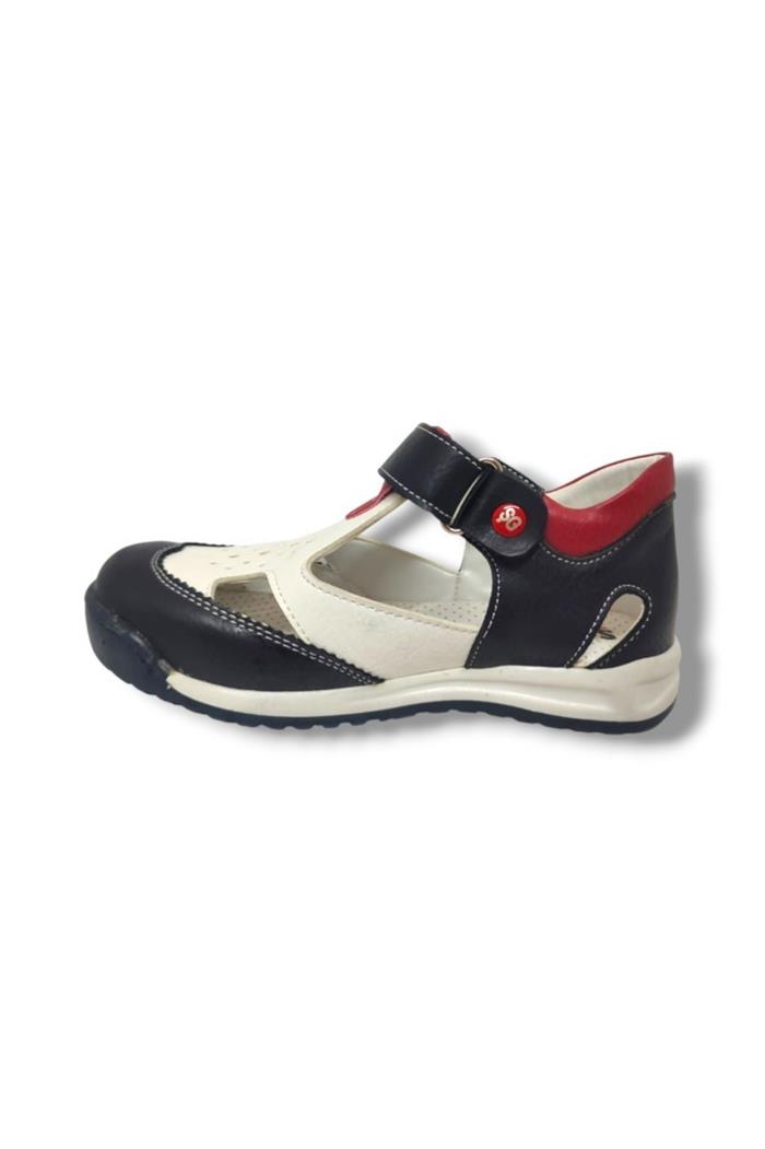 Şirinbebe 1614-20 Delikli Erkek Çocuk Sandalet Siyah Kırmızı 26-30