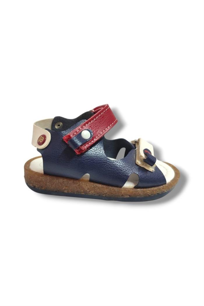 Şirinbebe 1660-20 Çift Cırt Tokalı Erkek Çocuk Sandalet Lacivert Kırmızı 21-25