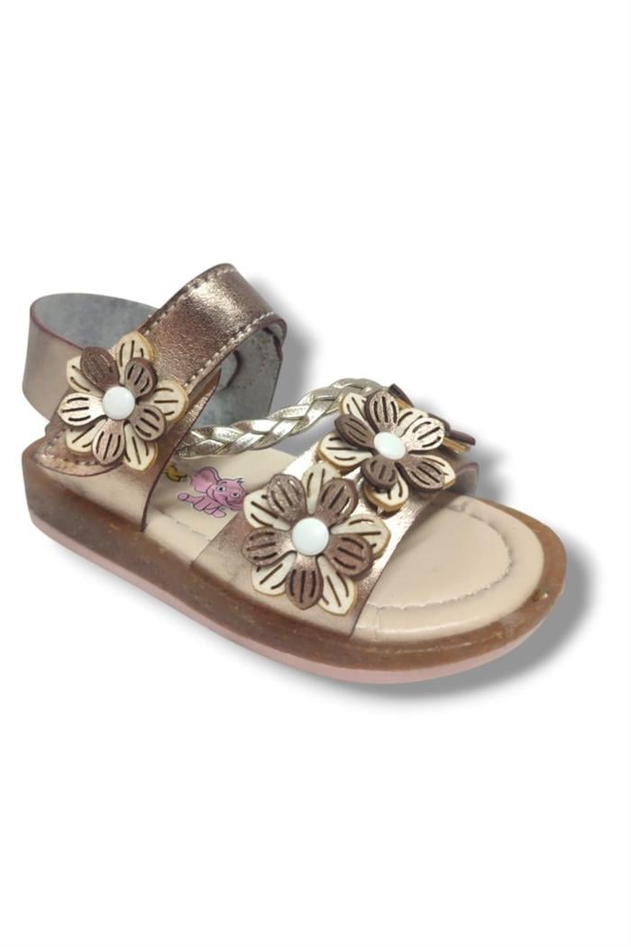Şirinbebe 1662-20 Örgü Şerit Cırt Kız Çocuk Sandalet 21-25