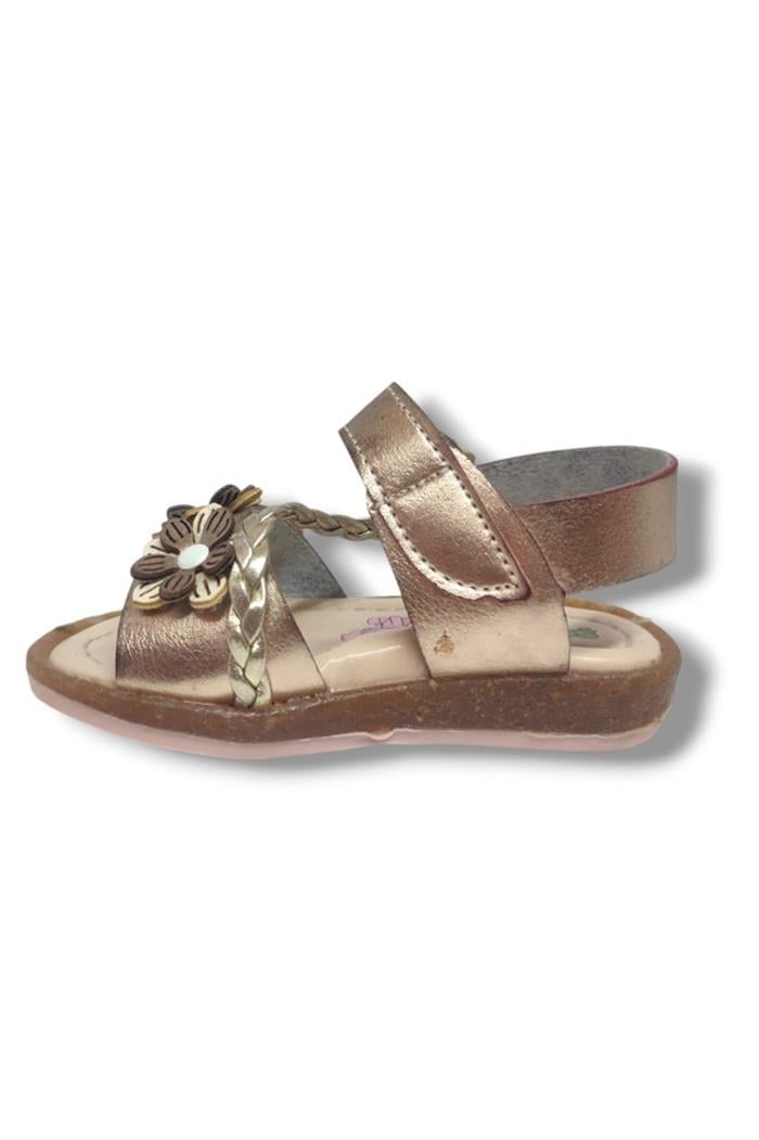 Şirinbebe 1662-20 Örgü Şerit Cırt Kız Çocuk Sandalet 21-25