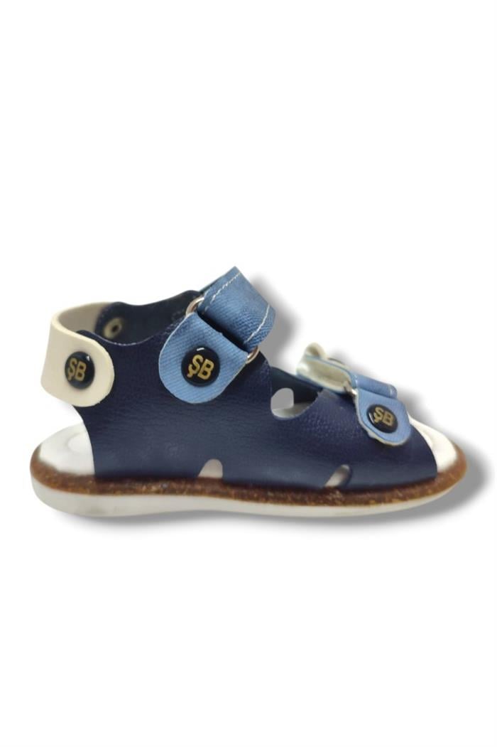 Şirinbebe 1710-20 Çift Cırt Tokalı Erkek Çocuk Sandalet Lacivert Mavi 18-20