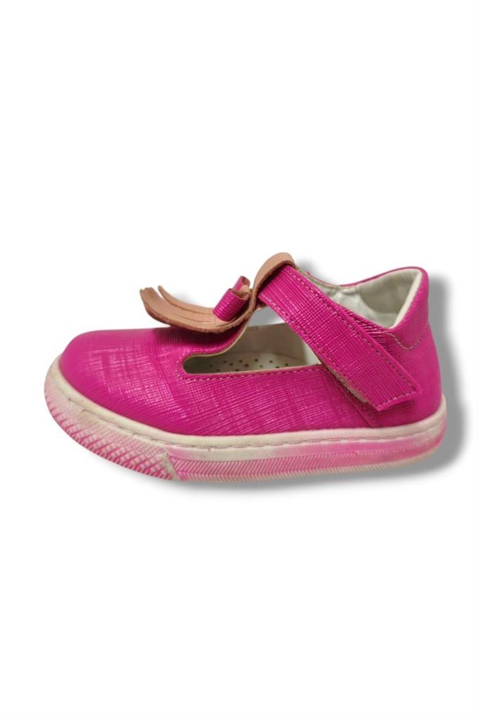 Şirinbebe 3068-20 Deri Püsküllü Kız Çocuk Sandalet Fuşya 21-25