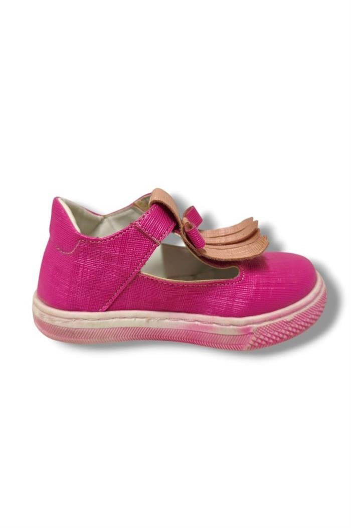 Şirinbebe 3068-20 Deri Püsküllü Kız Çocuk Sandalet Fuşya 21-25