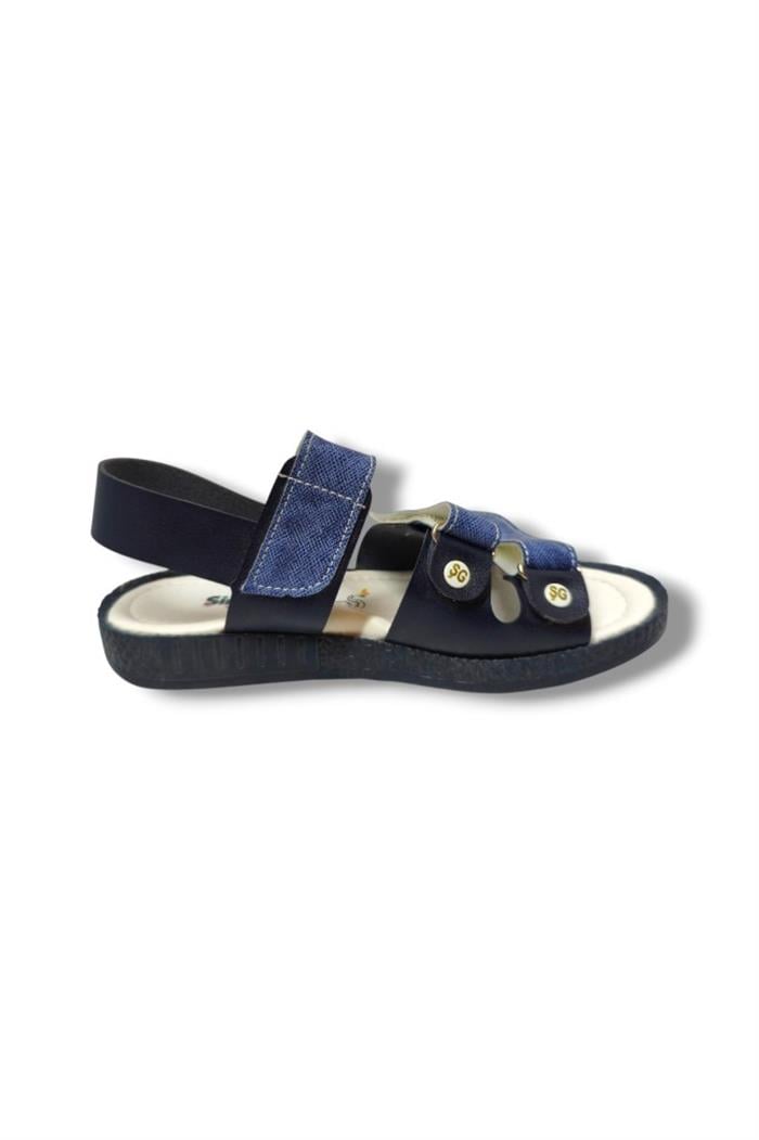 Şiringenç 3044-20 3 Cırtlı Erkek Çocuk Sandalet Lacivert Mavi 31-35