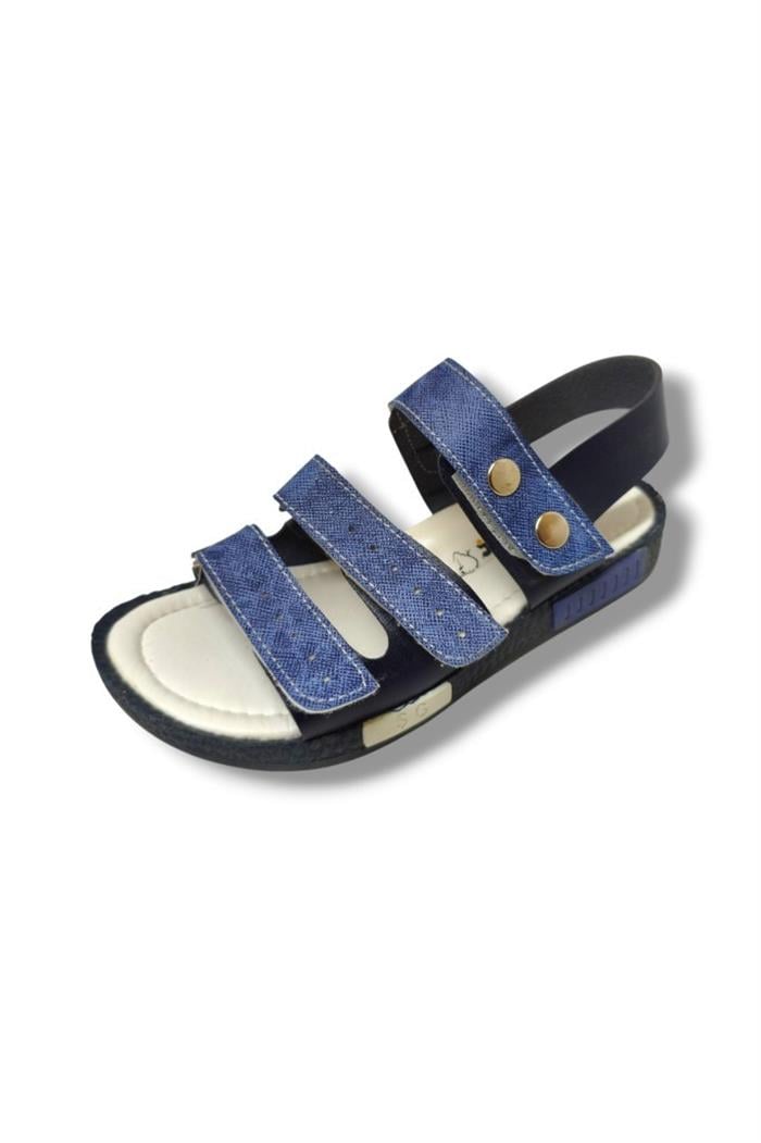 Şiringenç 3044-20 3 Cırtlı Erkek Çocuk Sandalet Lacivert Mavi 31-35