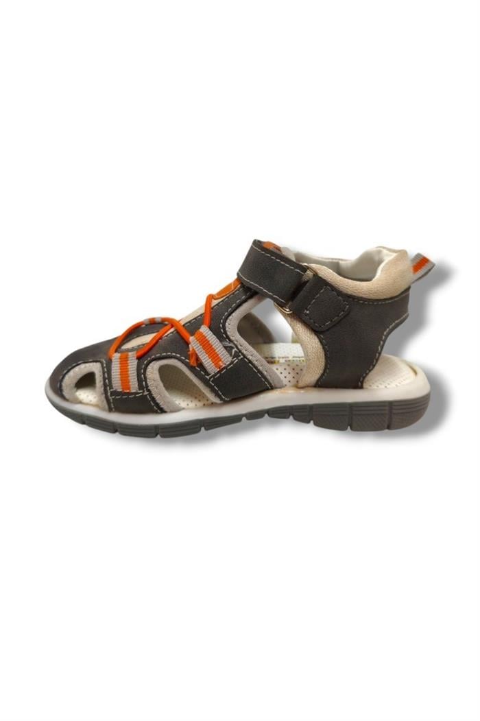 Smallfootss 3012-20 Cırtlı Erkek Çocuk Sandalet Füme Turuncu 21-25