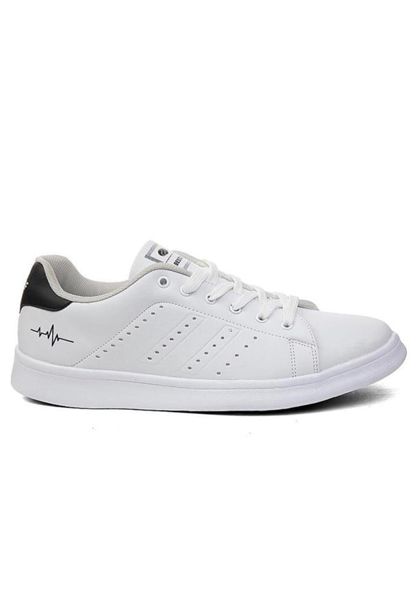 Best Of 041-22 Deri Erkek Sneakers Ayakkabı Beyaz Siyah