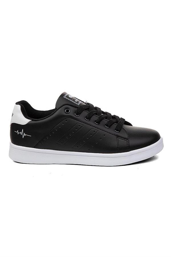 Best Of 041-25 Deri Anatomik Erkek Sneaker Siyah Beyaz