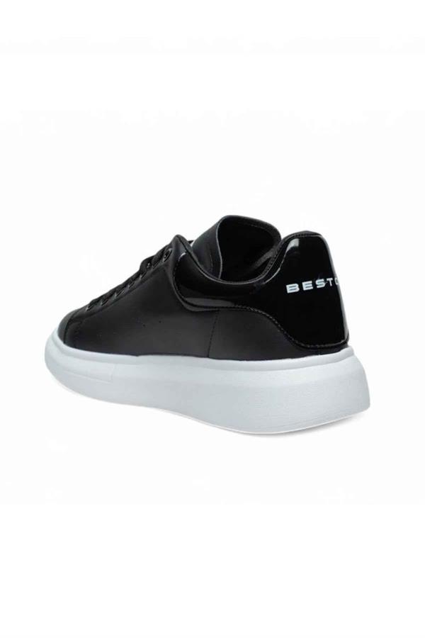 Best Of 150-25 Deri Anatomik Sneaker Siyah Beyaz 36-40