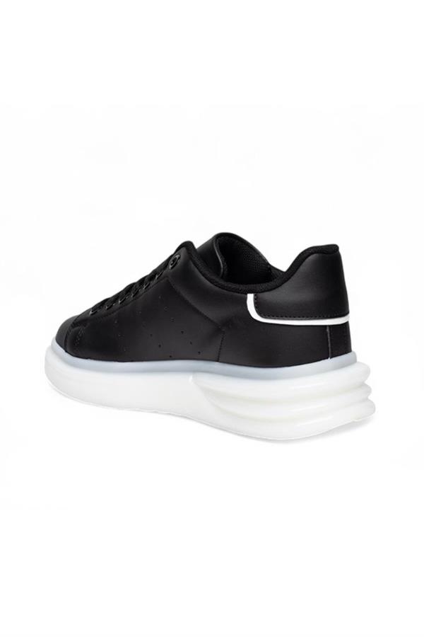 Best Of 628-25 Deri Anatomik Erkek Sneaker Siyah Beyaz