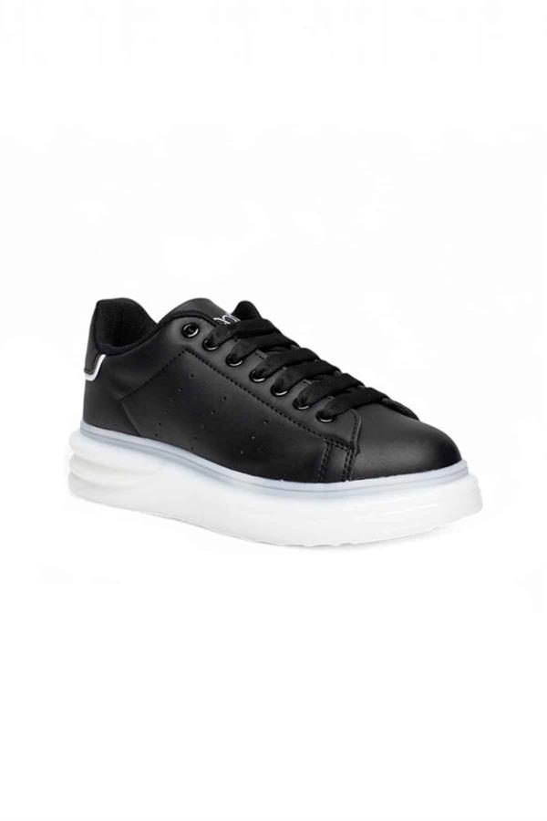 Best Of 628-25 Deri Anatomik Sneaker Siyah Beyaz 36-40
