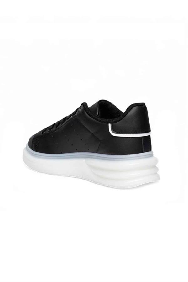 Best Of 628-25 Deri Anatomik Sneaker Siyah Beyaz 36-40