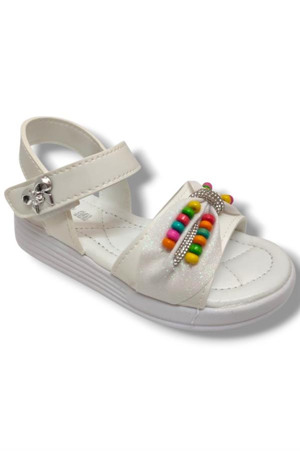 Butiqe 1809-25 Boncuk Taşli Anatomik Kız Çocuk Sandalet 21-25