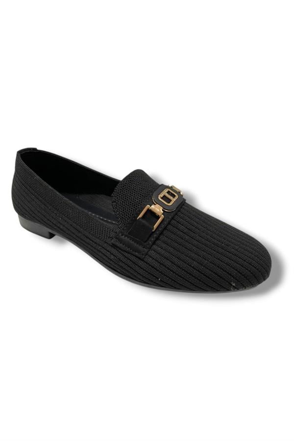 C-Shoes 3106-25 Triko T Taşlı Toka Kadın Babet