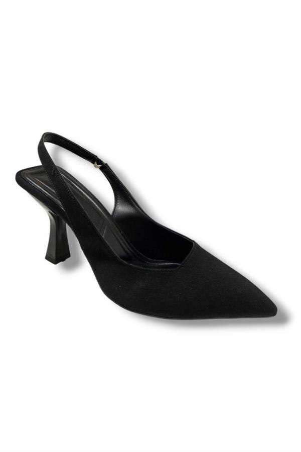 C-Shoes 809-25 Zara Arkası Açık Kısa Topuk Kadın Ayakkabı