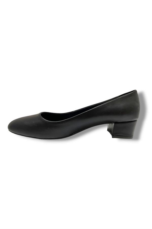 C-Shoes TR30-25 Deri Oval Burun Kalın Topuklu Kadın Ayakkabı 41-42