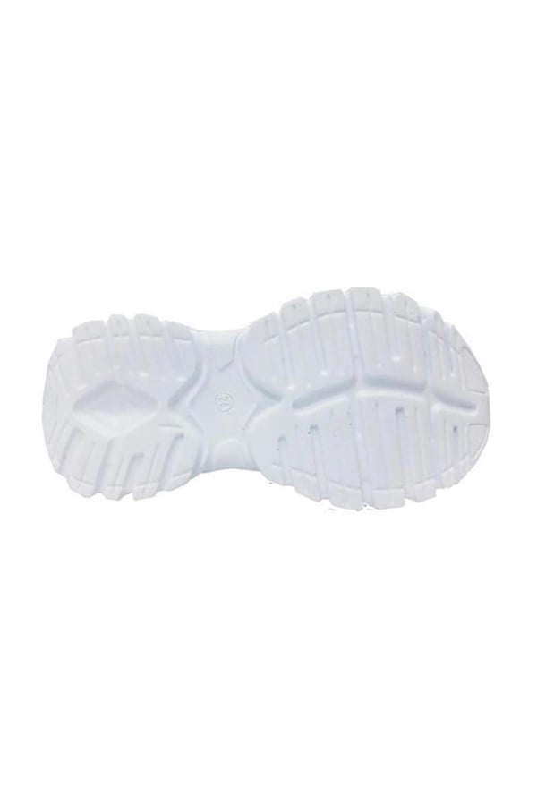 Callion 047 Deri Çocuk Sneakers Ayakkabı 31-35 Siyah Beyaz Oranj