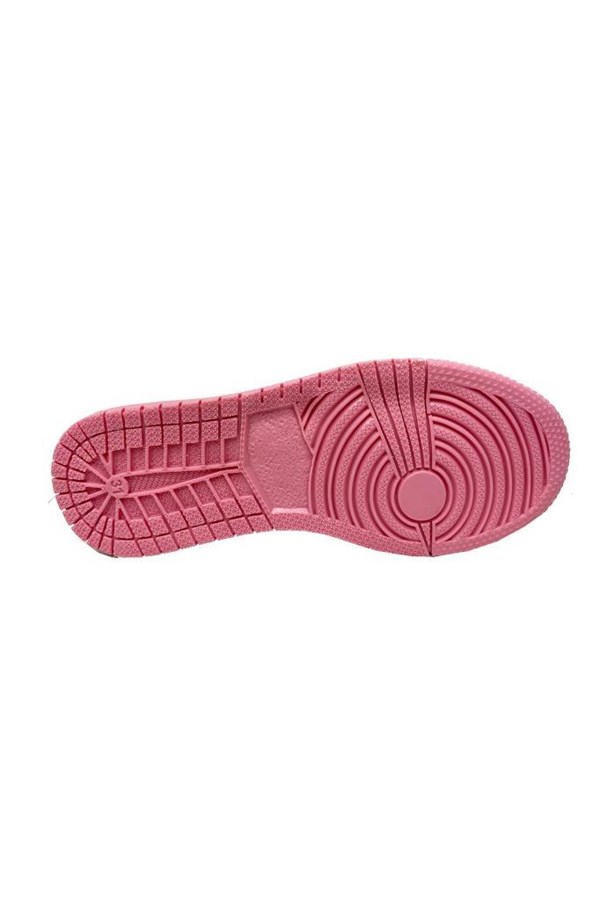 Callion 4067 Deri Sneakers Kız Çocuk Spor Ayakkabı 31-35 Pembe Buz Çiçekli