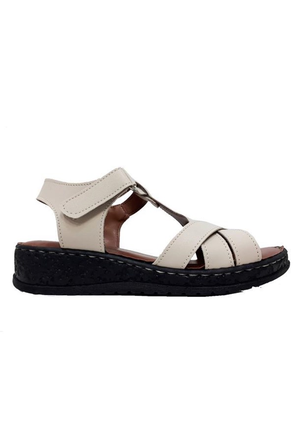 Caprito 8613 Deri Trend Fashıon Kadın Sandalet