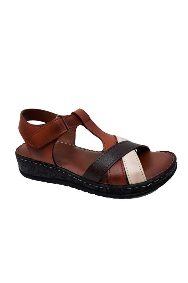 Caprito 8613 Deri Trend Fashıon Kadın Sandalet