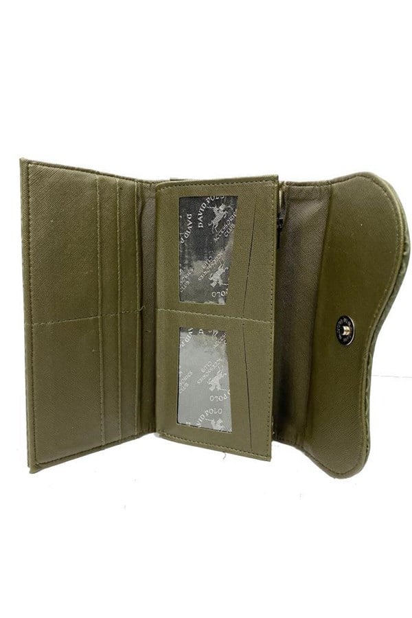 David Polo 903 Accessories Deri Cizgili Kadın Cüzdan