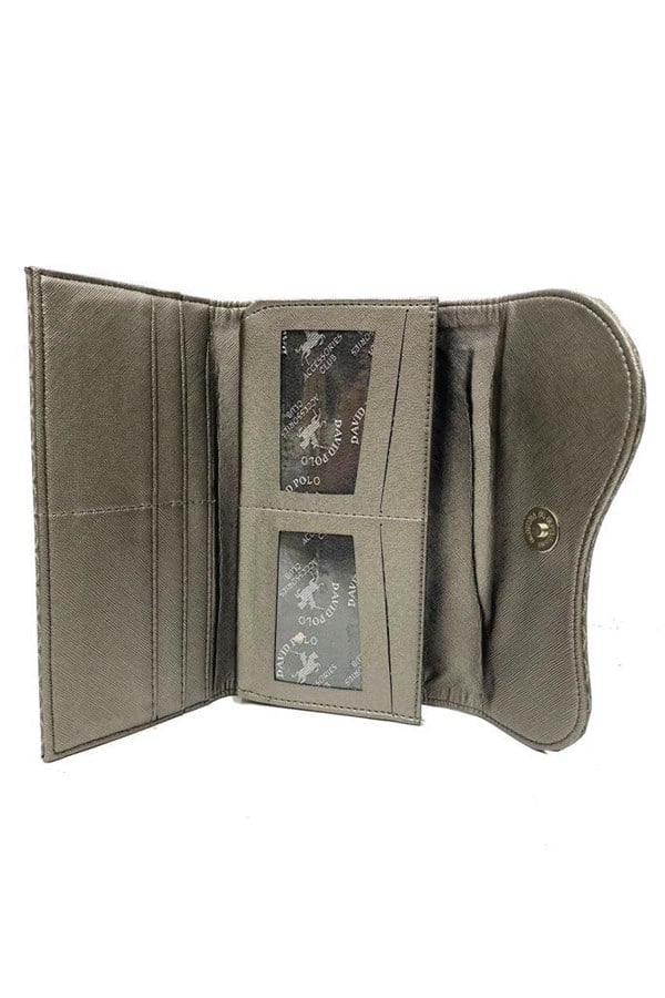 David Polo 903 Accessories Deri Cizgili Kadın Cüzdan