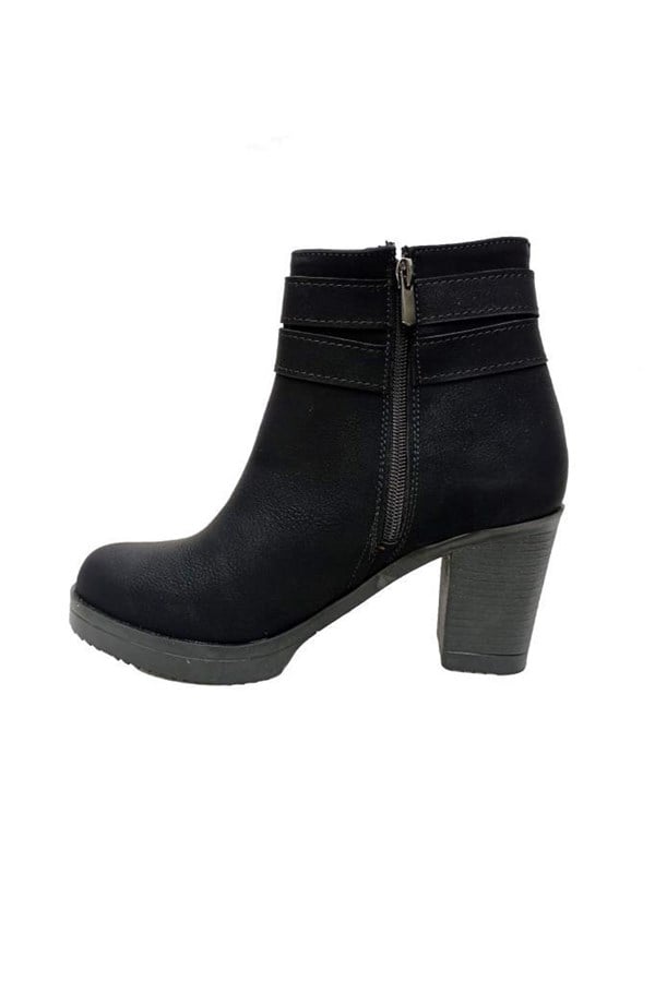 Efsun 1658-22 Yağlı Deri Fashion Fermuarlı Kadın Bot