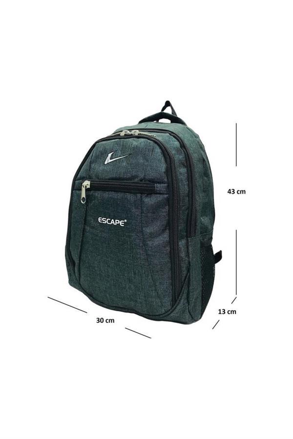Escape 307-24  Laptop Bölmeli Çizgili Kumaş Sırt Çanta