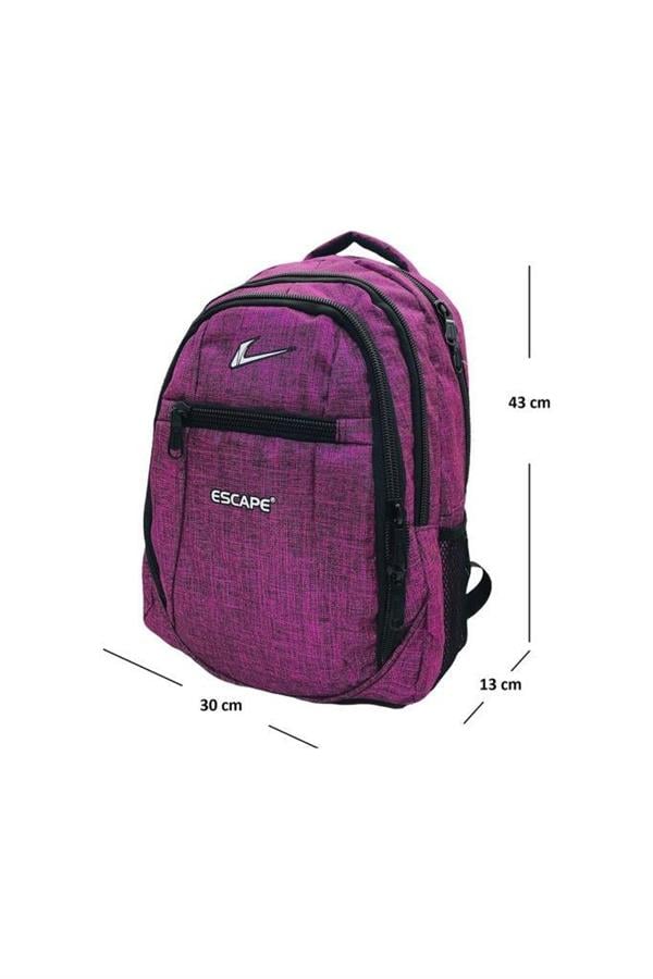 Escape 307-24  Laptop Bölmeli Çizgili Kumaş Sırt Çanta