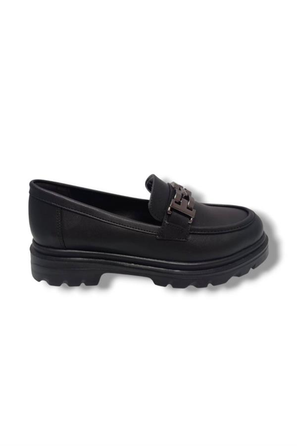 Fancy 801-25 Deri Loafer Tokalı Kadın Ayakkabı